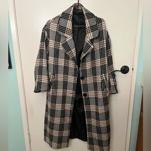 Fashion Nova plaid trench coat